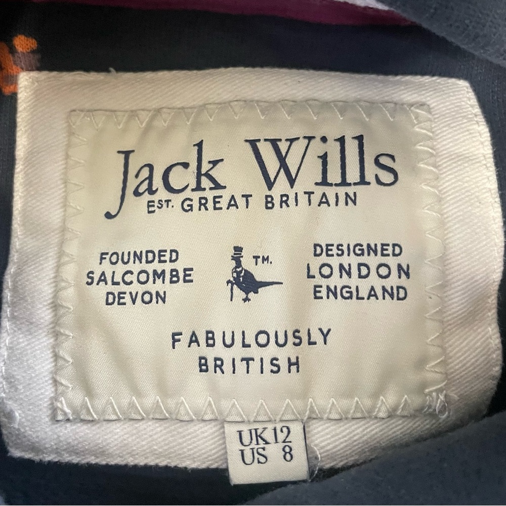 Jack Wills Floral Hoodie Size 8 - Picture 2 of 3